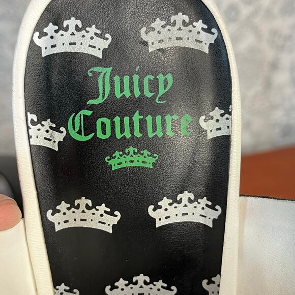 Juicy Couture Black Wedge Sandals Sz 10 Y2K Platform Vintage 2000s retro chunky - Picture 12 of 14